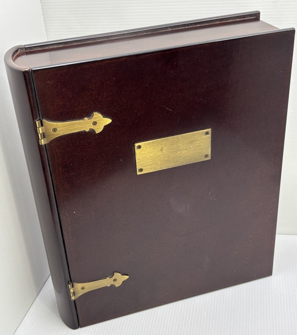 The Bombay Company Book Box - Mahogany Color - Hinged - Large - Wood